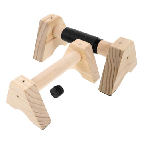 ORFOFE Wooden Push up Bars Pushup Handles Beech Wood Non-slip Parallettes for Men Women Home Gym Strength Training Bodyweight Workouts