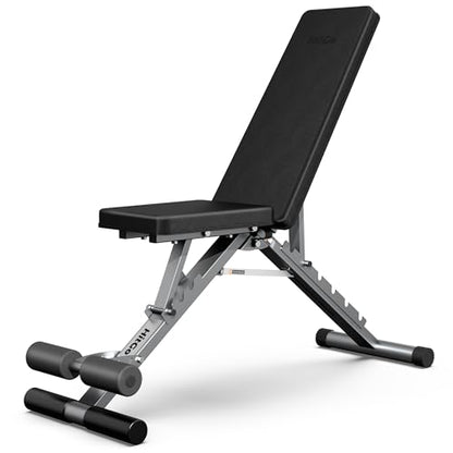 Folding Weight Bench, Workout Bench with Multiple Adjustable Positions, 880 lbs Capacity