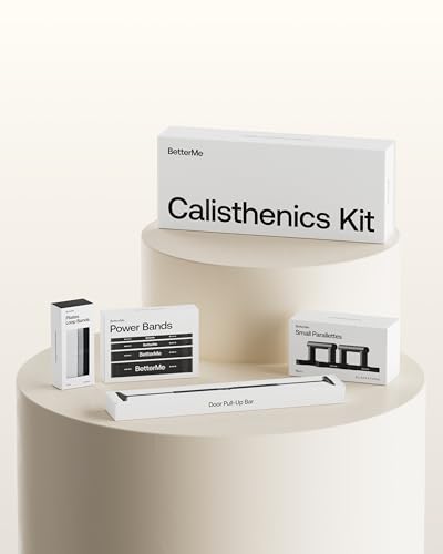 BetterMe Calisthenics Kit - Home Gym Calisthenics Equipment Kit with Parallettes Push Up Bars Resistance Bands and Door Pull Up Bar - At Home Equipment for Strength and Mobility Training