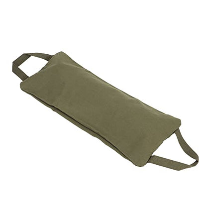 Green Yoga Sand Bag with Handle, Fillable Canvas Weighted Sandbag for Yoga and Strength Training, Adjustable Portable Workout Sandbag