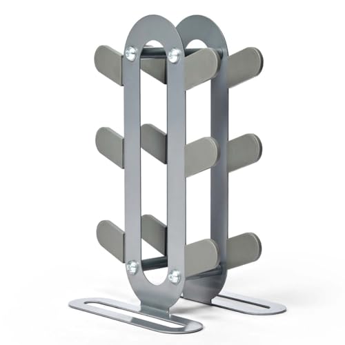 YOTTOY Compact Dumbbell Rack Stand – Space-Saving Weight Rack for Home Gym, Sturdy Holder for Dumbbells, Small Storage (Dumbbells Not Included) (Gary, 3-Tier)