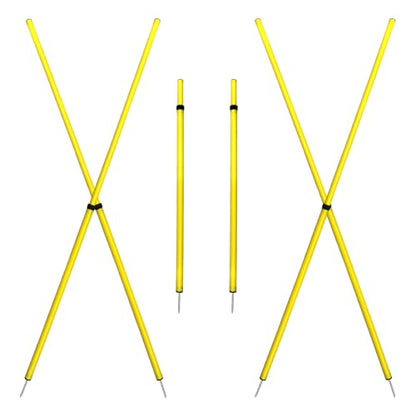 BlueDot Trading Soccer Agility Poles | Telescopic, Fixed & Collapsible Options (4, 6, 8 Piece Sets) Speed Training Poles for Agility Drills, Outdoor Games, Football & Sport Training Equipment - size: 6, style: Adjustable