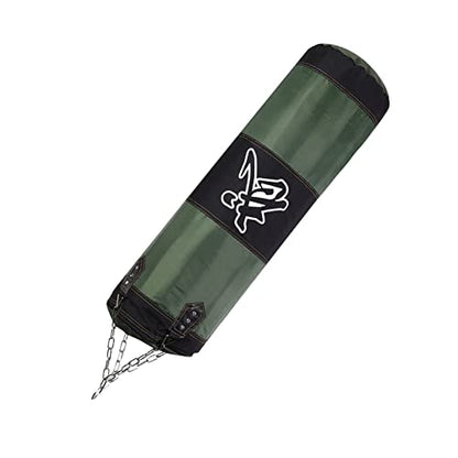 Empty Training Boxing Sandbag, Fitness Sandbags, Oxford Cloth Material, with Zipper, for Exercise(Green, 100cm)