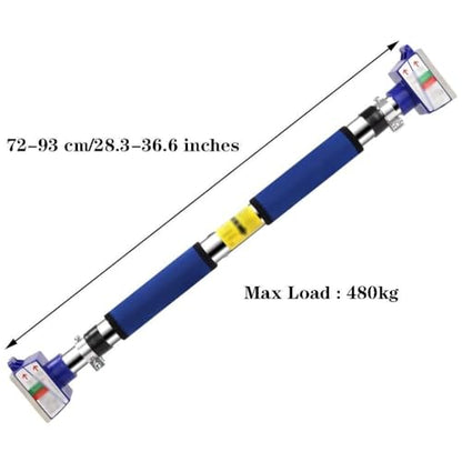 Portable Doorway Pull-Up Bar with Locking Mechanism, Adjustable Length, No Punch Fitness Equipment for Home Office