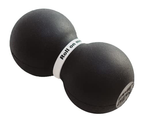 Infinity Roller, Peanut Foam Roller, Large 8-Inch Double Massage Ball Exercise Roller (Black - Firm)