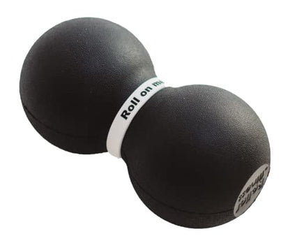 Infinity Roller, Peanut Foam Roller, Large 8-Inch Double Massage Ball Exercise Roller (Black - Firm)