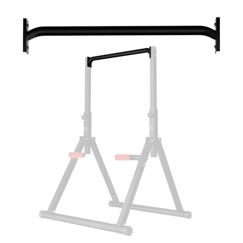 Power Tower Pull Up Dip Station Foldable, Pull Up Bar Station Adjustable, Multi-Function Home Gym, Strength Training Fitness Equipment, Triangular Design, for Home Outdoor - color: Black-Attachment