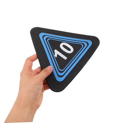 10pcs Triangle Number Spot Markers for Basketball Soccer Training, Non-Slip TPE Material with Rounded Edges, 360° Visual Recognition Low-Profile Field Cones for Agility Drills
