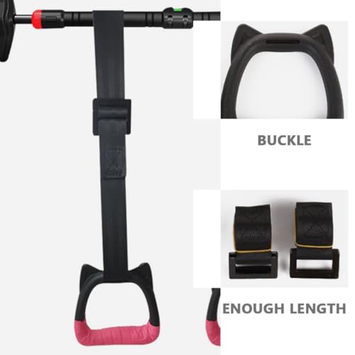 Ciieeo Gymnastic Rings with 1m Adjustable Straps, Professional Pull-up Training Workout Rings for Body Strength, Sturdy Fitness Equipment Set for Boys and Indoor Gymnastics