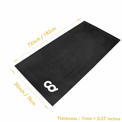 CyclingDeal Bike Trainer Floor Mat - Compatible with Indoor Exercise Stationary Bike Treadmill Elliptical Waterproof Gym Flooring Equipment - Indoor Cycle Stepper - Soft 30" x 72" (76 x 183cm) - size: 72"L x 30"W x 0.3"Th