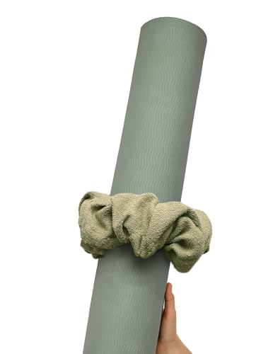 Yoga Mat Scrunchie - Holds Your Yoga Mat in Style - Durable & Elasticity Fabric - Fits All Standard Yoga Mats (mat not included) - color: Light Green