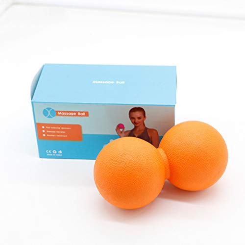 ARTIBETTER Peanut Massage Ball Double Massage Ball Mobility Ball Deep Tissue Massage Tool for Physical Therapy Muscle Relaxer Myofascial Release (Orange)