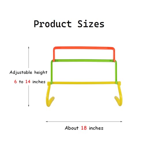 TNZMART Agility Hurdles, Adjustable Training Hurdles with 4 Heights and 3 High Visibility Colors for Soccer, Agility and Fitness Training