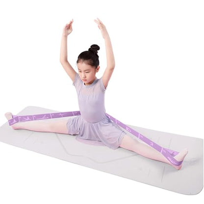 Adjustable Stretch Strap for Kids, 8-Loop Elastic Resistance Band for Children Gymnastics, Ballet Dance, Yoga, Stuff，Pilates & Flexibility Training, Home Exercise Equipment for Girls