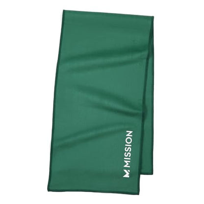 MISSION On-The-Go Cooling Towel - Soft, Lightweight Fabric - Cools Up to 2 Hours - UPF 50 Sun Protection - Machine Washable (Green) - color: Green