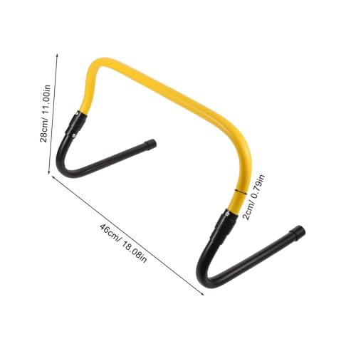 ABOOFAN Speed Training Agility Hurdles Set, Detachable Plastic Sports Training Hurdles for Football Basketball Soccer, Youth Athletic Speed Agility Equipment with Black Yellow Frame