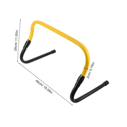 ABOOFAN Speed Training Agility Hurdles Set, Detachable Plastic Sports Training Hurdles for Football Basketball Soccer, Youth Athletic Speed Agility Equipment with Black Yellow Frame
