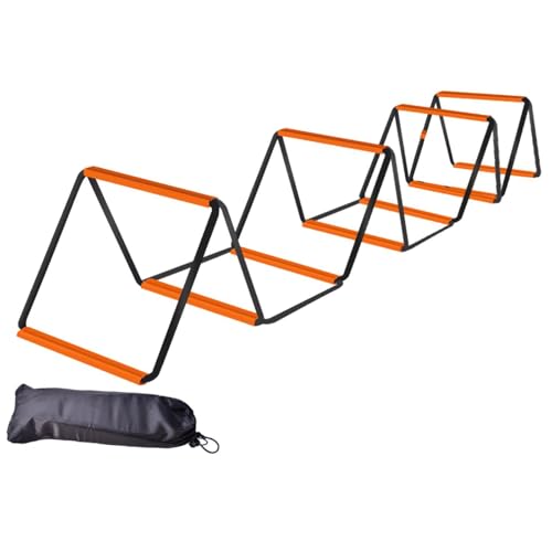 Agility Ladder Football Ladder Balance Agility Training Equipment Foldable Speed Ladder for Soccer Training, 10 Grids with Bag