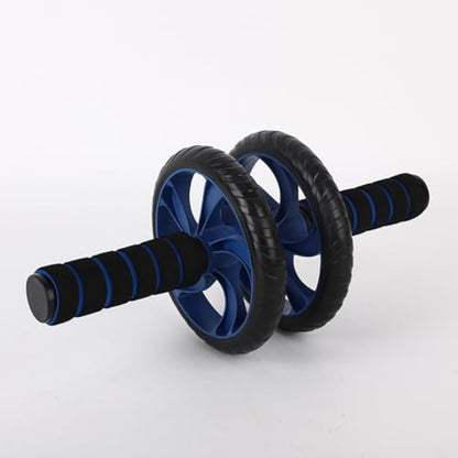 Two-wheeled Ab Roller Fitness Equipment for Home Use, Blue Abdominal Exercise Wheel with Silent Operation, Core Strength Trainer for Weight Loss and Workout