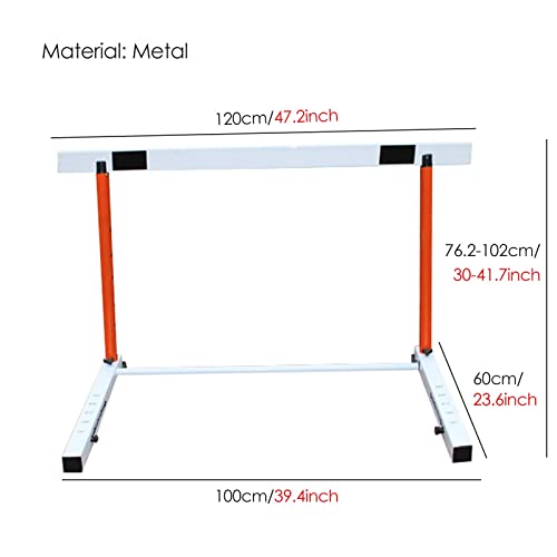 Height Adjustable Hurdles, Adjustable Speed Agility Hurdles, Heavy Duty Metal Fitness & Obstacle Training Equipment, Football Track and Field Training Jumping Bar Set, A