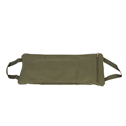 Green Yoga Sand Bag with Handle, Portable Fillable Yoga Canvas Sandbags for Yoga Weights and Training, Adjustable Weighted Sandbag for Pilates Workout, Durable Cotton Oute