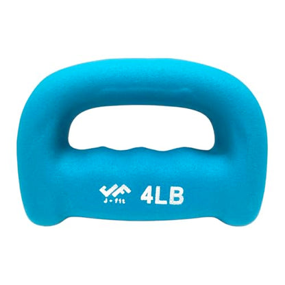 JFIT Neoprene D Grip Dumbbells - Single Weights 1LB-5LB - Premium Non-Slip, Hand Weights, Ergonomic Design - style: 4 Pound