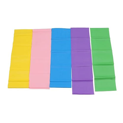 Sempoda 5PCS Resistance Band,Mobility and Powerlifting Exercise Bands,Thickened 2m Length 36lb High Strength Stretch Band for Men Women Workout Training Fitness
