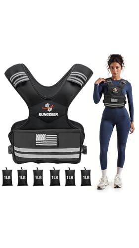 Strength Training Adjustable Weighted Vest - 11–20LB with Removable Weights, Strength Training & Running Weight Vest for Women & Men, Breathable Body Weight Vest with Reflective Stripe