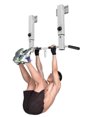 Wall-Mounted Pull-Up Bar With 4 Foam Hand Grips, Adjustable 3 Heights, Heavy-Duty Steel Fitness Bar, Supports 300kg Load