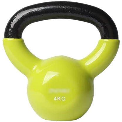 Kettlebell Weights for Women Home Fitness Competitive Kettle Bells, Solid Cast Iron for Gym Kettle Ball, Strength Training Equipment, Squat/Swing/Lunge(Yellow-green-4kg)