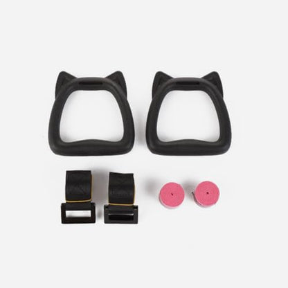 INOOMP Gymnastics Rings Set with Adjustable Straps 1m Rope Length Fitness Gym Rings for Pull-up Training and Muscle Workout at Home and Outdoor Use