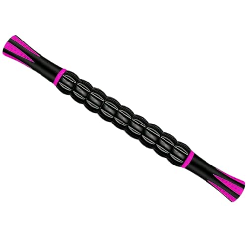 Muscle Roller Stick - A Full-Body Massage Roller that Can Relieve Muscle Soreness, Cramps and Tension After Exercise. It is a Handheld Physical Therapy and Recovery Tool（Red and Black） - color: Red Black