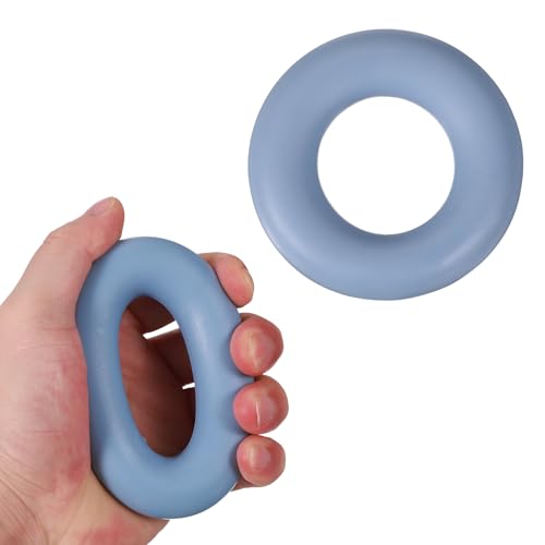 Grip Strength Trainer Rings, Portable Hand Grip Strengthener Finger Forearm Strengthener - Fitting for (Athletes/Rock Climbing/Workout/Fitness) - color: Blue, size: 3.5"