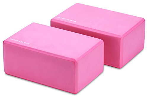 Fitvids GoYoga, Set of 2 High Density Yoga Blocks, 9"x6"x4" Each