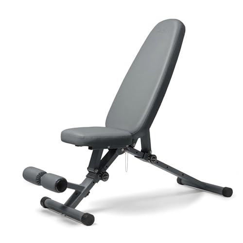 WeGym Workout Bench, Adjustable and Collapsible for Home Gym Training - color: Grey