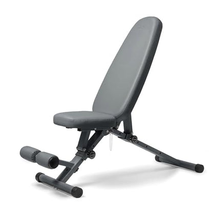 WeGym Workout Bench, Adjustable and Collapsible for Home Gym Training - color: Grey