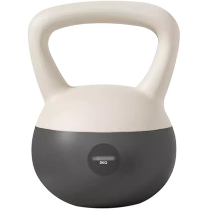 Kettlebell Weights Household Women's Fitness Soft Kettlebell, Men's Muscle Training Dumbbell, Does Not Damage The Floor Swing/Squat/Lift(Ivory white-5kg)