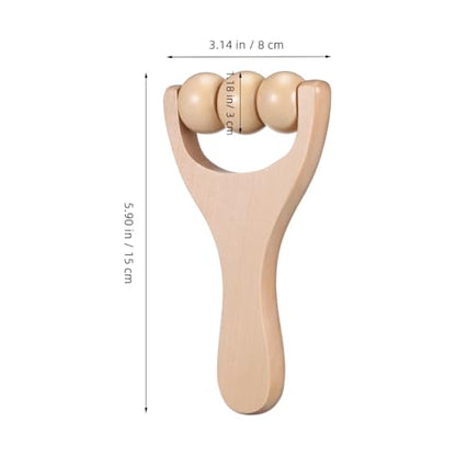 ARTIBETTER Wooden Massage Roller Sticks 2-Pack Handheld Foot Massager Tools for Trigger Point Therapy Portable Acupoint Massagers for Neck Shoulder Back and Leg Pain Relief