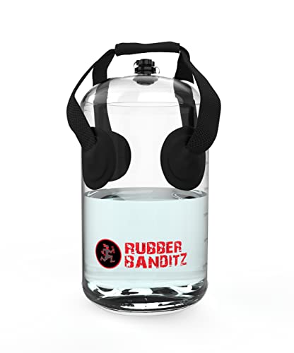 Rubberbanditz Adjustable Kettlebell Set - Water Weight Bag for Strength Training, Portable Water Aerobics, and Exercise - Portable 40 lb Fillable Kettlebell Alternative to Sand Kettlebell