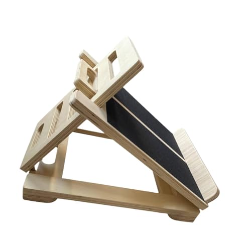 Baoblaze Wooden Slant Board Adjustable Levels Foldable Anti Slip Calf Calf Stretcher for Ankles Fitness Pilate Strength