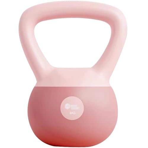 Kettlebell Weights Beginner Fitness Training Soft Kettle Bells, Women's Body Shaping Dumbbell, Frosted Handle, Gym Equipment(Pink-6kg) - color: Pink-6kg