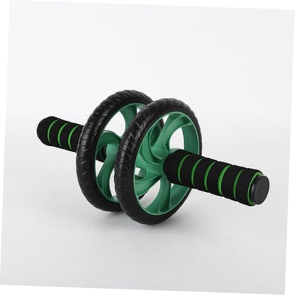 Dual-wheel Ab Roller for Core Strength with Non-slip Handles Stable Abdominal Exercise Device for Weight Loss and Fitness Training Lightweight Home Gym Equipment in Green