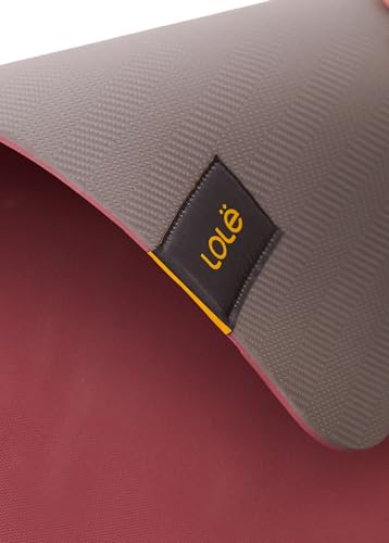 Lolë Pose Yoga Mat for Women with Strap Carrier | Non-Slip 5mm Thick Exercise Mat | Ideal for Hot Yoga & Pilates | PVC-Free & Sweat-Resistant - color: Desert Rose K768