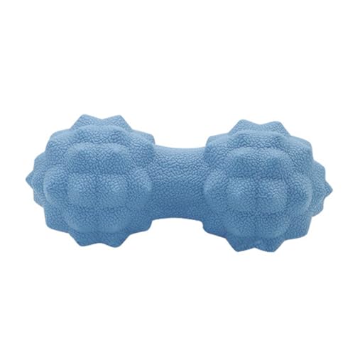 Silicone Peanut Massage Ball Double Lacrosse Muscle Massager for Trigger Point Therapy and Myofascial Release, Nordic Blue Fitness Roller for Yoga and Muscle Relaxation