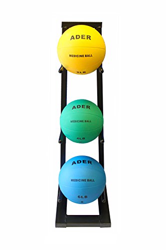 Ader Medicine Ball Set w/Rack - size: Rack + 2-6 LB Med Balls