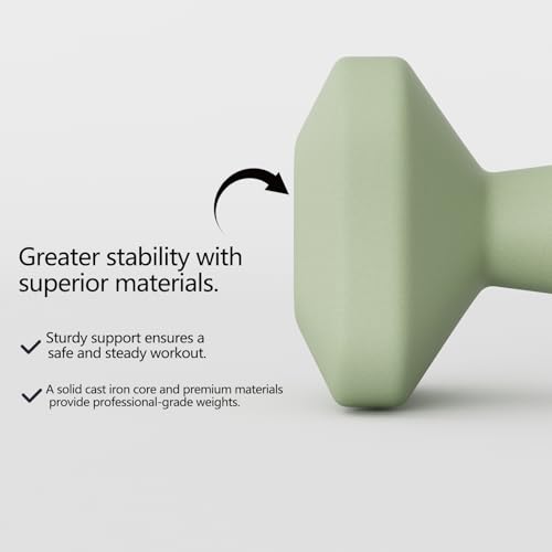 Portzon SafeGrip Dumbbells: Ergonomic, Neoprene-Coated with Anti-Slip Handles, Perfect for Home Workouts and Personal Training, Set of Two.