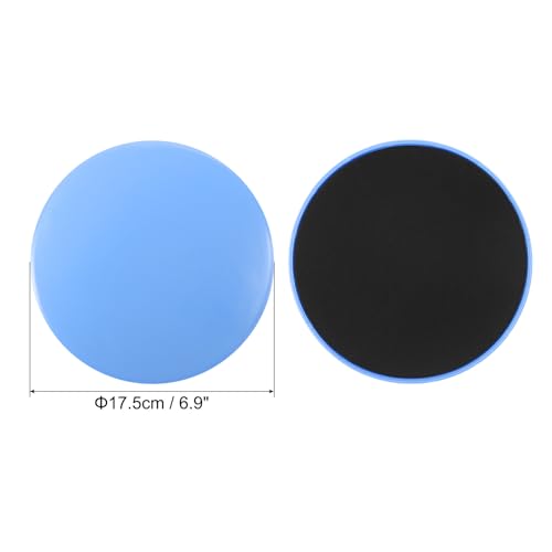 Core Sliders for Working Out 6.9", 2 Pack Dual Sided Exercise Sliders Fitness Workout Discs Strength Slides Discs for Gym Carpet Hardwood Floor, Blue