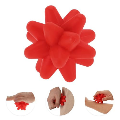 VOCOSTE Silicone Massage Ball, Fascia Massage Ball Tool for Trigger Point Pain Release, Foot Acupoint Trigger, Myofascial Massager for Exercise, Red - color: Red