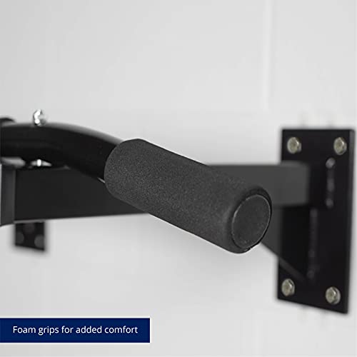 Titan Fitness 3 Position Wall Mounted Pull Up Bar ChinUp Mount Foam Grip Handles Multi Function Home Gym Exercise
