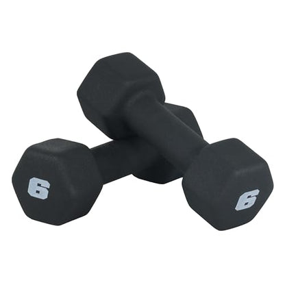 CAP Barbell Neoprene Dumbbell Weights Pairs & Sets | Black - style: 6 lb Pair